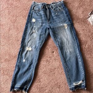 BLANKNYC Frayed Blue Denim Jeans